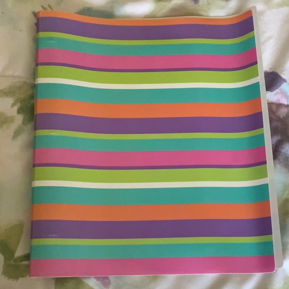 NWT colorful 3 ring binder